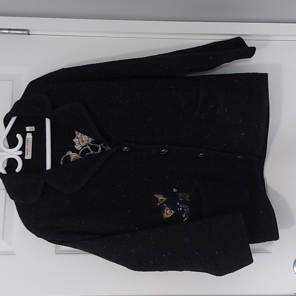 Gaddy Sport collection 100% wool button sweater with pockets